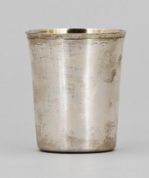 BÄGARE, silver, Johan Malmstedt, Göteborg, 1808. Ca 132g.