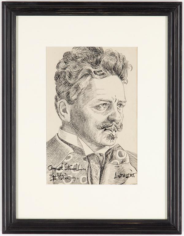 VICTOR "VICKE" ANDRÉN, tusch på papper. Signerad och daterad 1910.