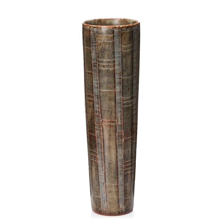 Carl-Harry Stålhane, a unique stoneware vase, Rörstrand, Sweden 1958.