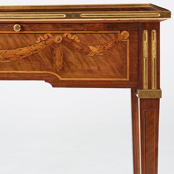 A Gustavian table by G Haupt (master in Stockholm 1770-1784), signed and dated 1781.