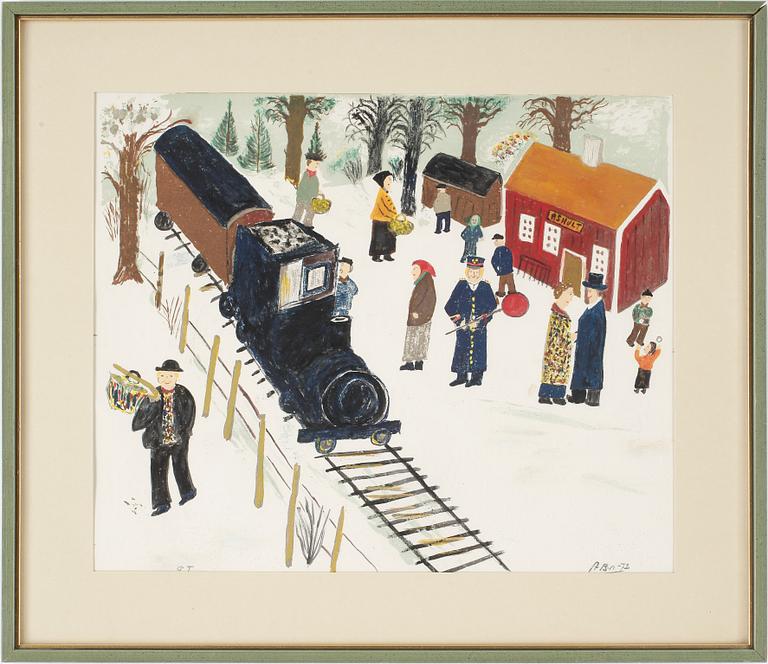 AXEL BENGTSSON, färglitografi, signerad, daterad -72, provtryck.