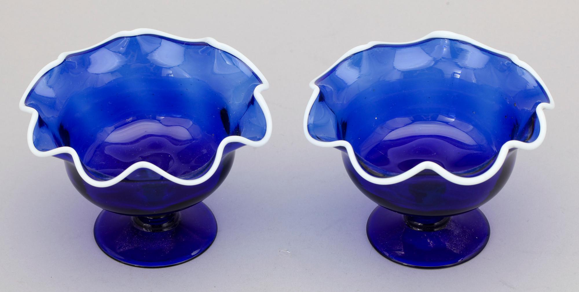 SKÅLAR, 2 st, glas, Göteborgs glasbruk.