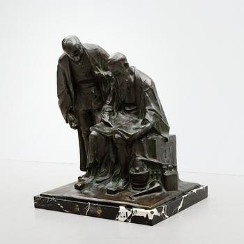 JOSEF HAMMERSCHMIDT, skulptur, brons, signerad.