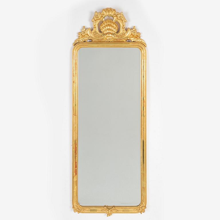 Spegel med konsolbord, rokokostil, 1900-talets mitt.