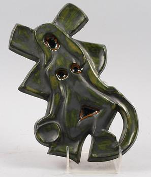 VÄGGRELIEF, keramik, sign. Saikkkonen-74.