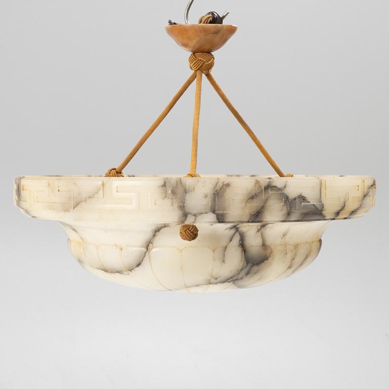 An alabaster ceiling lamp, 1920s.