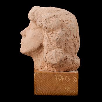 ARNE JONES, skulptur, terrakotta. Sign och numr 10/20.