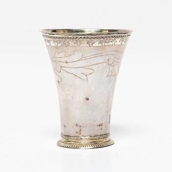 Bägare, silver, Bengt Björn, Västerås 1742.