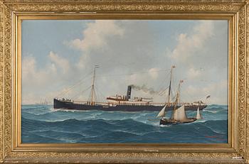 John Henry Mohrmann, Hermes ship on the rolling sea.