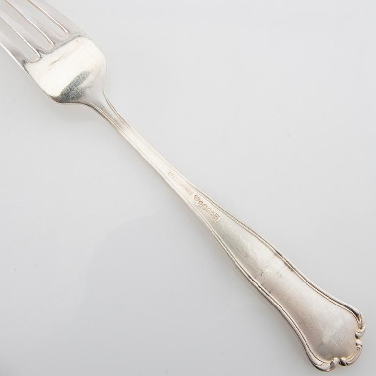 Cutlery service 102 pcs silver Hallbergs Stockholm ca 1948-1965.