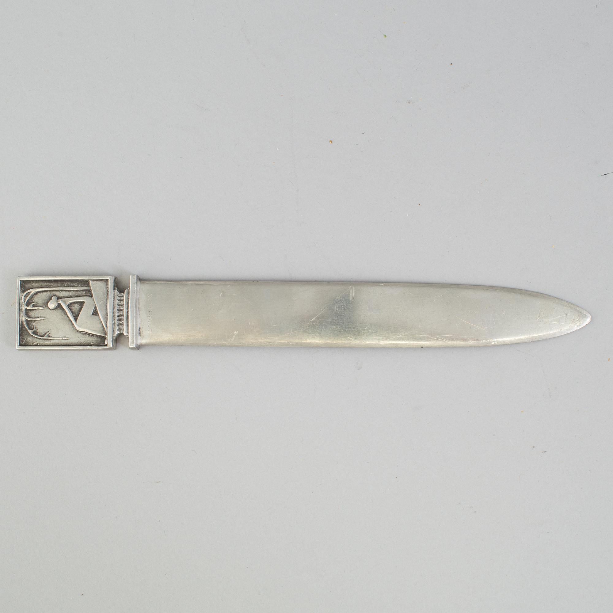 A art deco pewter Letter knife from CG Hallberg.