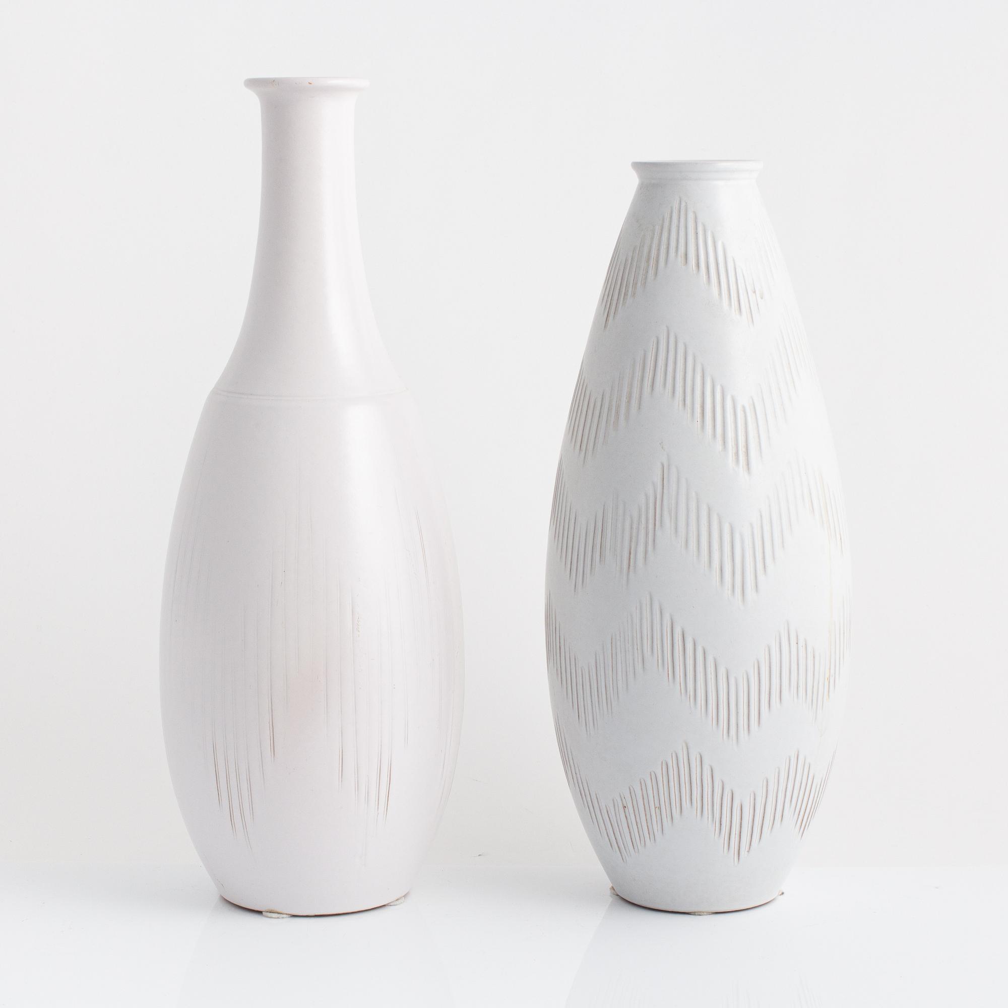 Two ceramic vases from Andersson & Johansson, Höganäs.