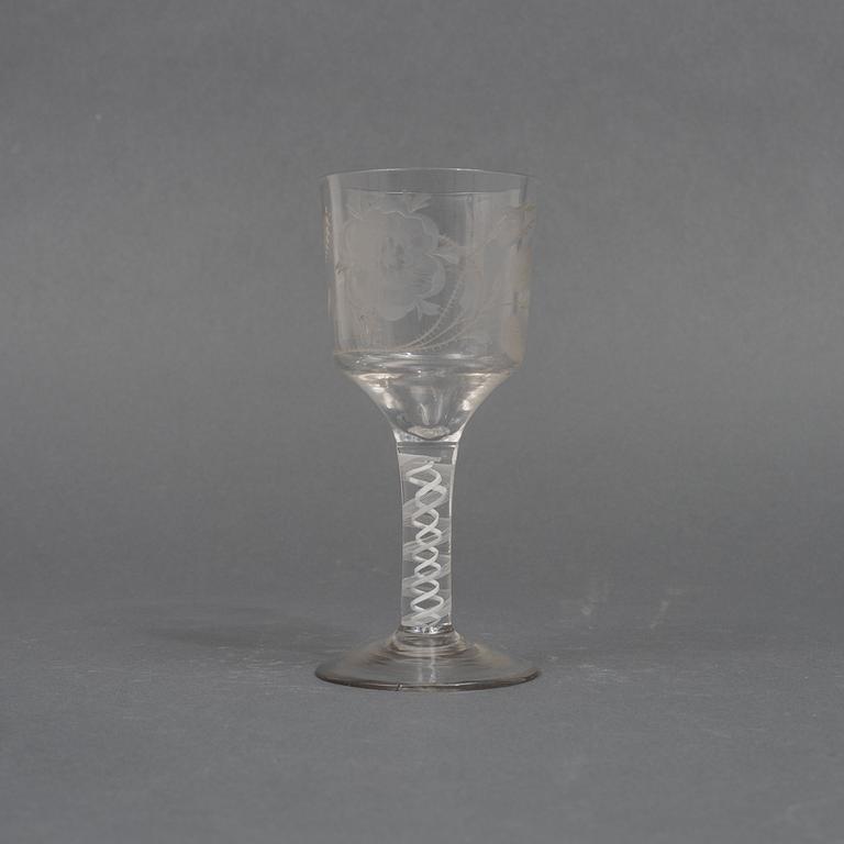 An Anglo-Irish 18th century wine glass.