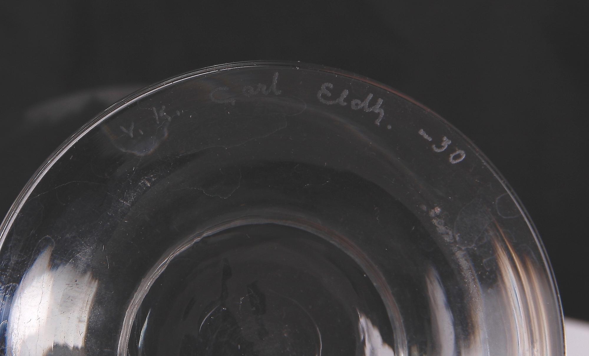 GLASSERVIS, 50 delar, Carl Eldh, sign, 
1930-33.