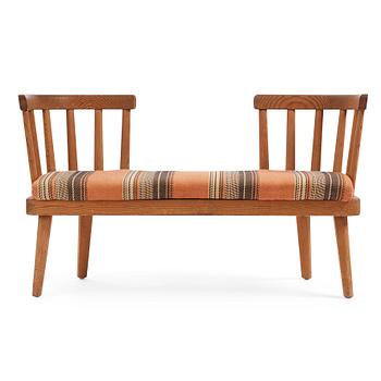 Axel Einar Hjorth, an "Utö" stained pine sofa, Nordiska Kompaniet 1930s.