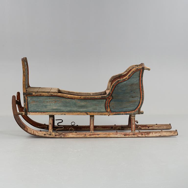 a folk art sleigh Forsa, Hälsingland 1785.