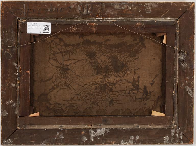 JOHN LANGSTAFFE. Olja på förstärkt duk. Sign J. Langstraffe.