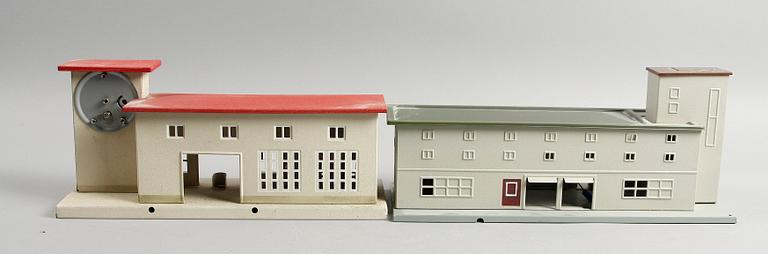 STATIONSHUS, 2 st, Märklin samt Kibri, H0.