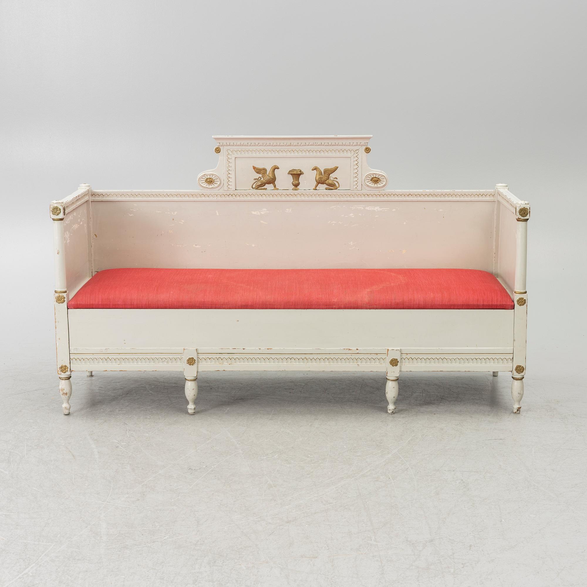 Sofa bed, late Gustavian style, 19th century.