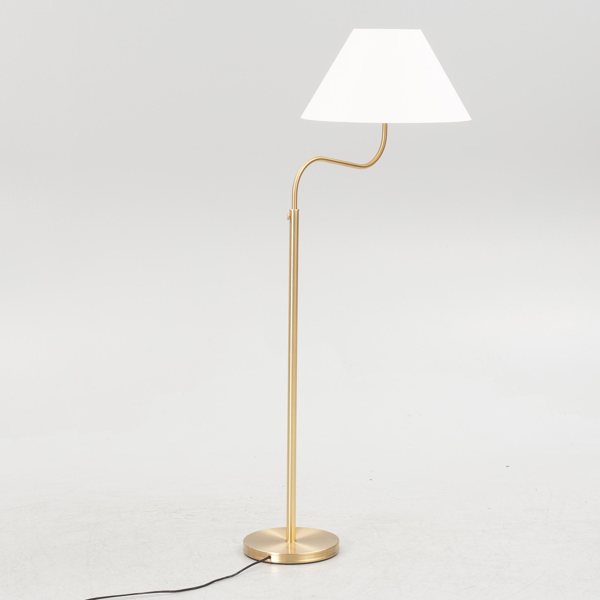Josef Frank, a model 2368 brass floor lamp, Svenskt Tenn, Sweden, 21st Century.