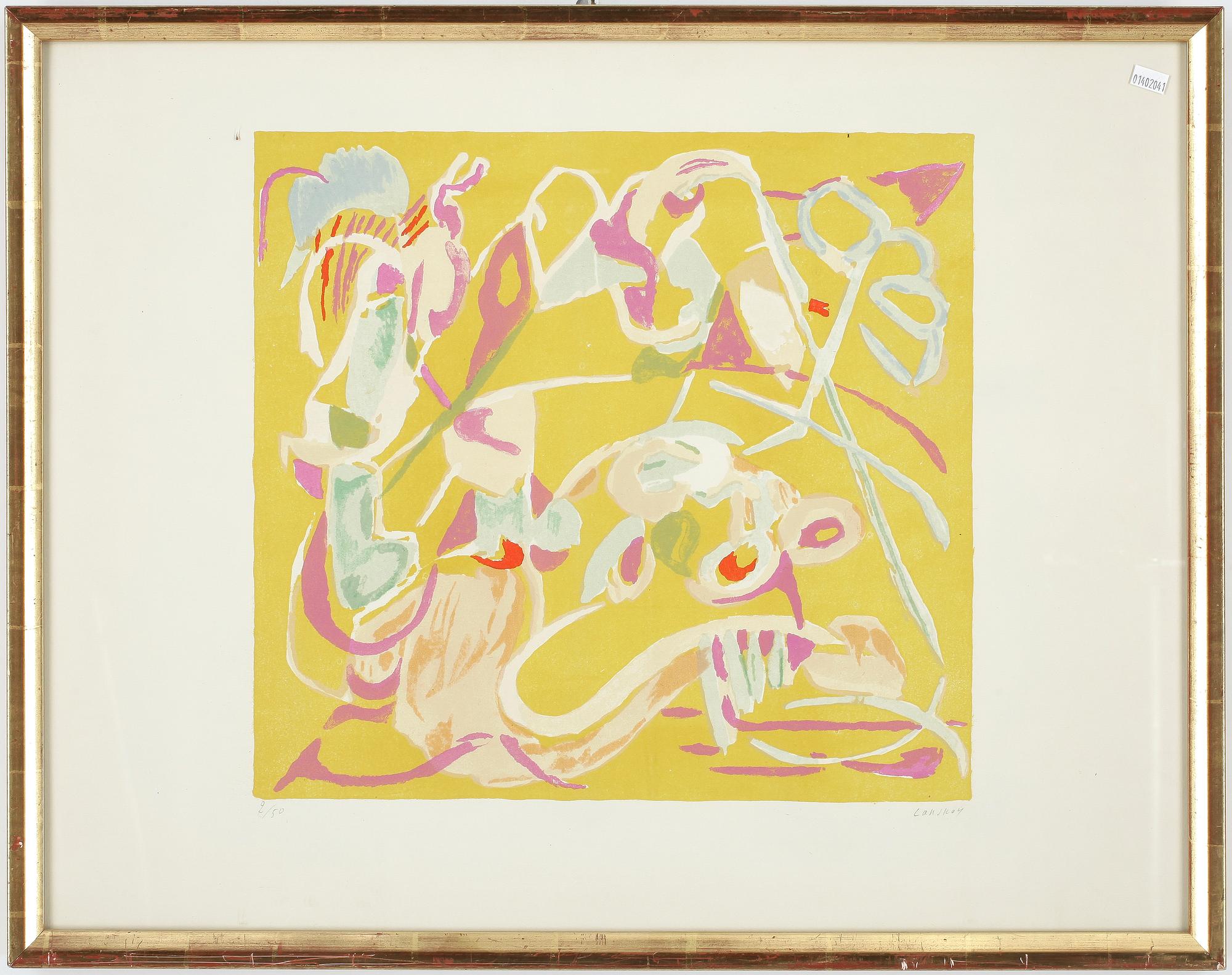 ANDRÉ LANSKOY, färglitografi, signerad och numrerad 2/50.