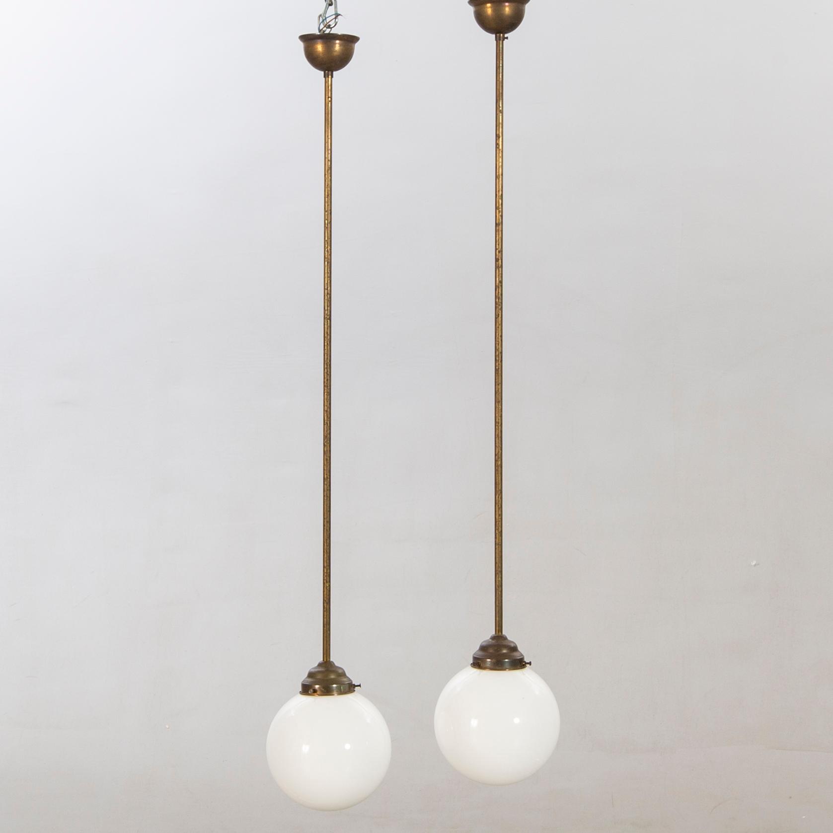 A pair of 1940/50s ceiling lamp.