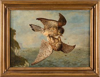 OKÄND KONSTÄR, olja på duk, Frankrike 1800-talets slut. Bär sign A de Guerin.