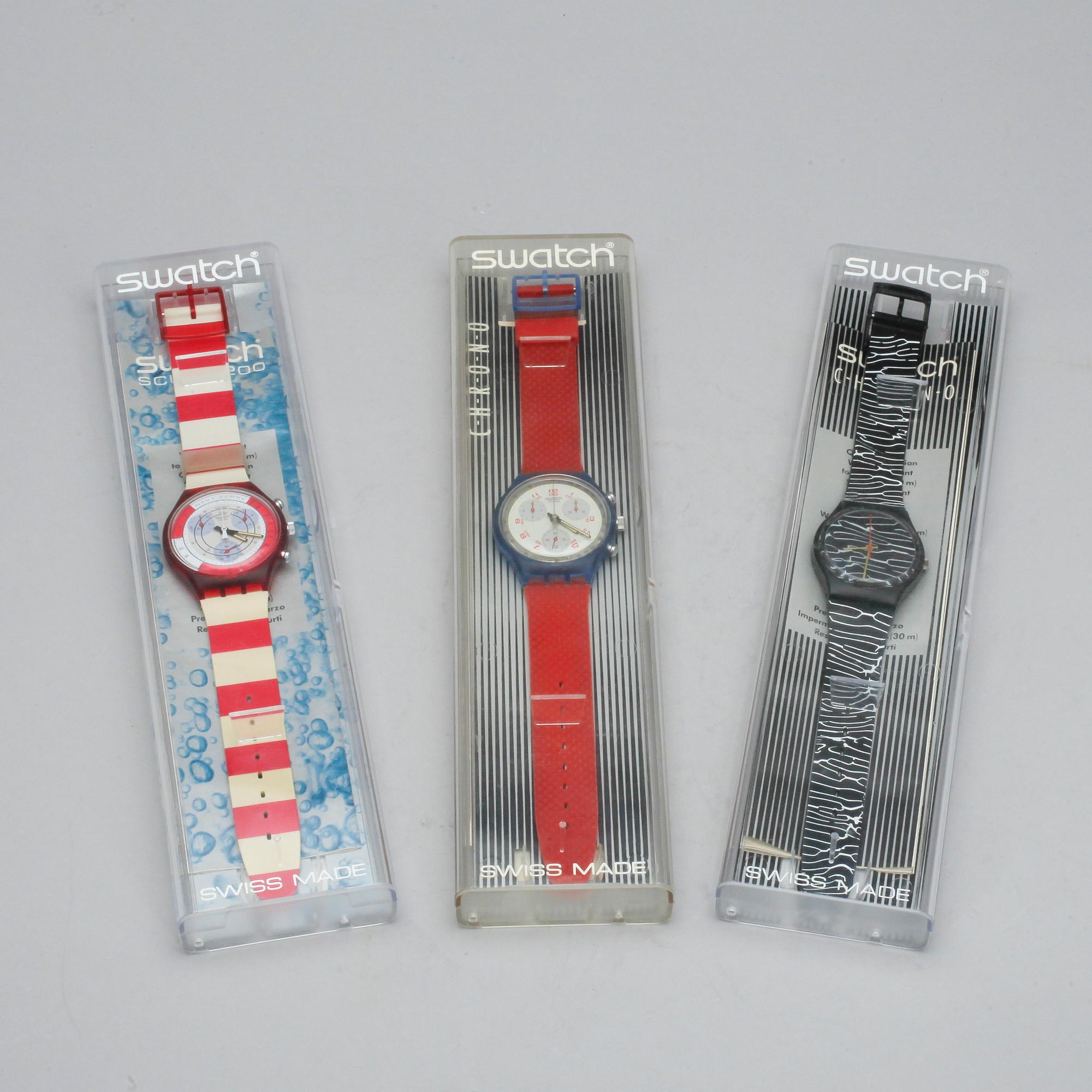 ARMBANDSUR, 3 st, Swatch, Schweiz.