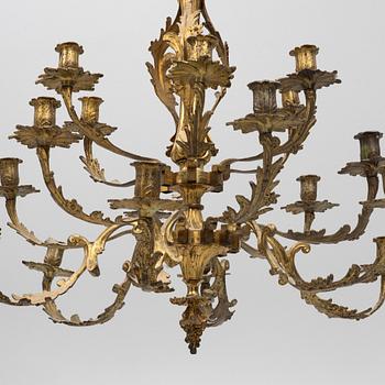 Ljuskrona, rokokostil, 1800-talets andra häkft.