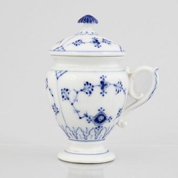 A 'Blue Fluted Plain' porcelain mustard pot, Royal Copenhagen, model '138', 20th century.