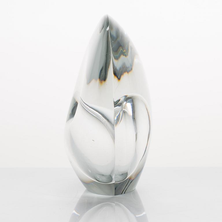 Timo Sarpaneva, A 3567 'Sitting bird' glass sculpture, signed  Timo Sarpaneva Iittala.