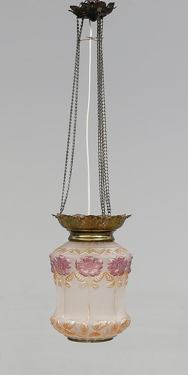 MÅNSKENSAMPEL, glas, omkring år 1900. Höjd ca 30 cm.