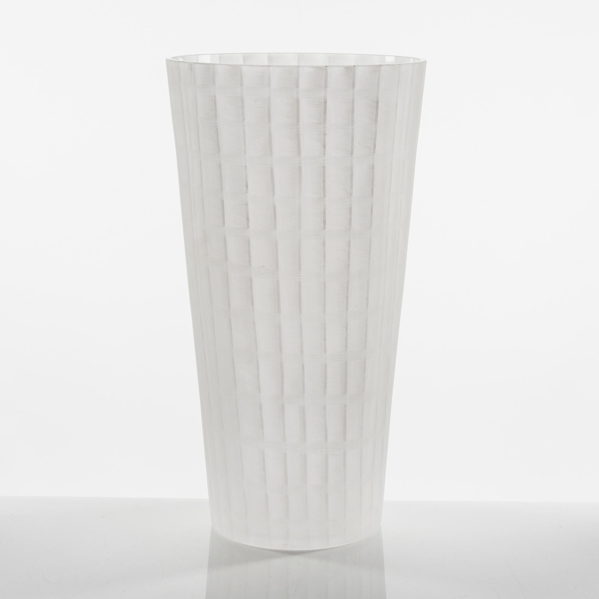 Inegred Råman,  a glass vase, Orrefors, Sweden, signed.
