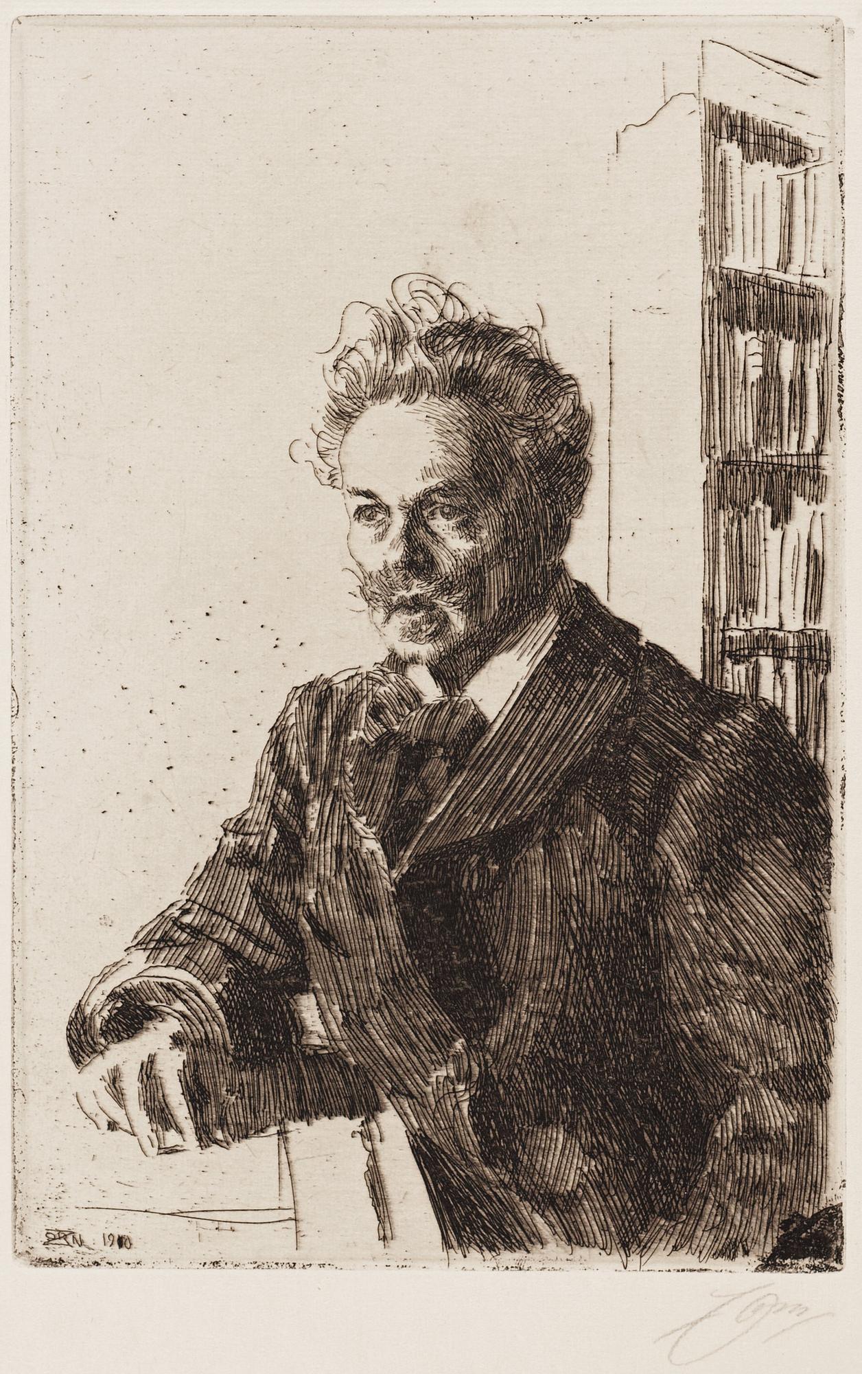 Anders Zorn, "August Strindberg".