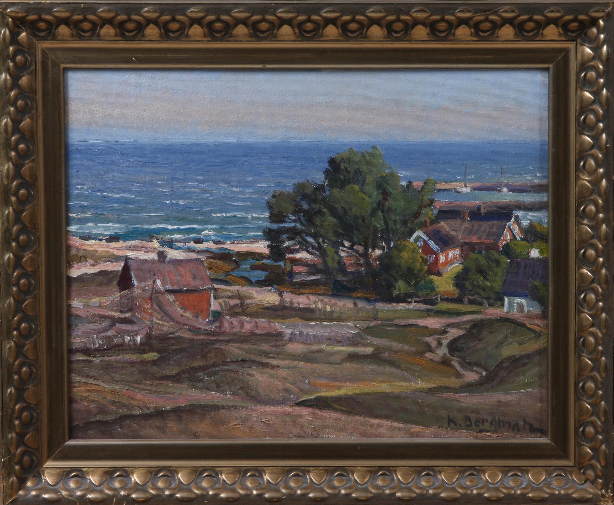 KARL BERGMAN, olja på pannå, sign.