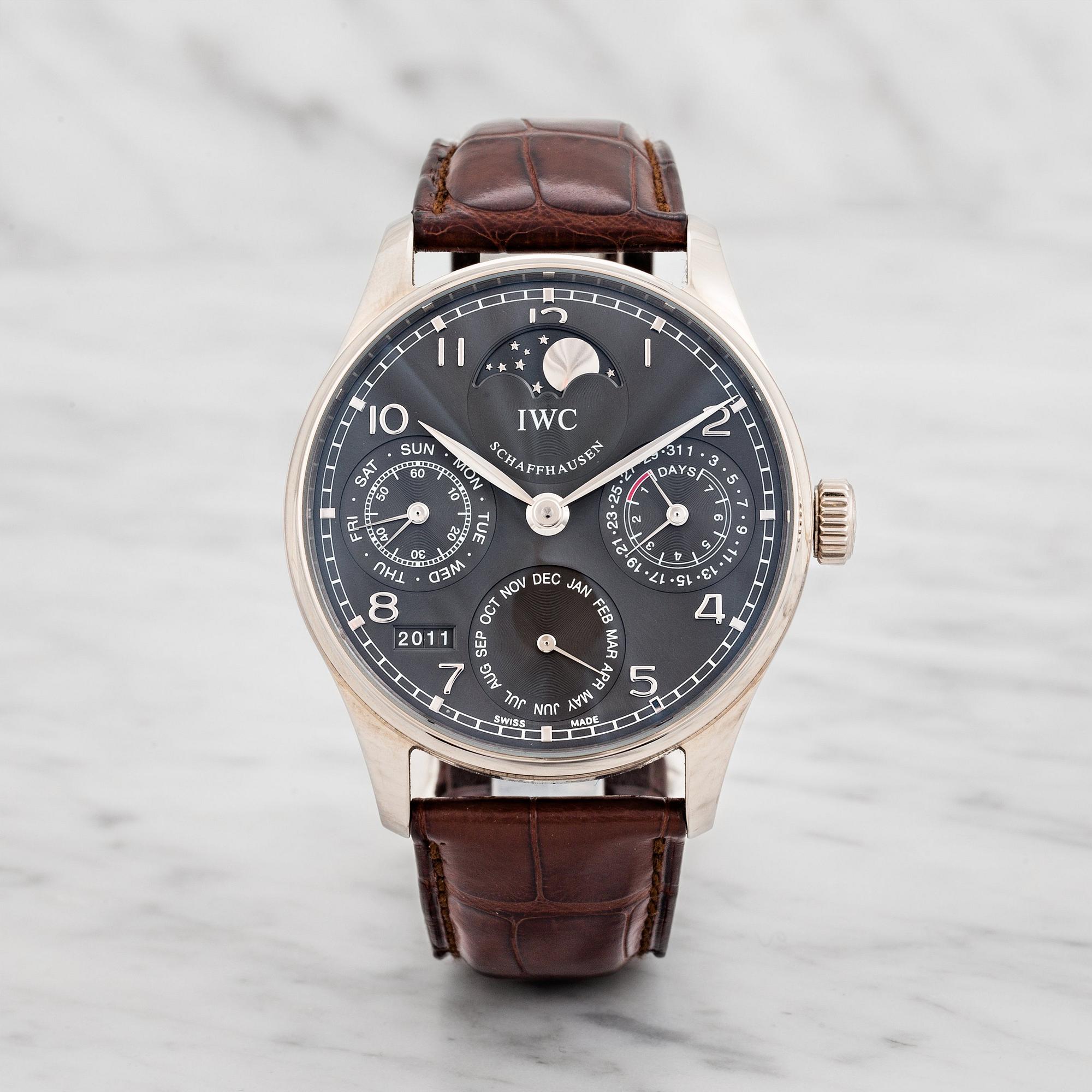 IWC, Schaffhausen, Portugieser, Perpetual Calendar, wristwatch, 42 mm,