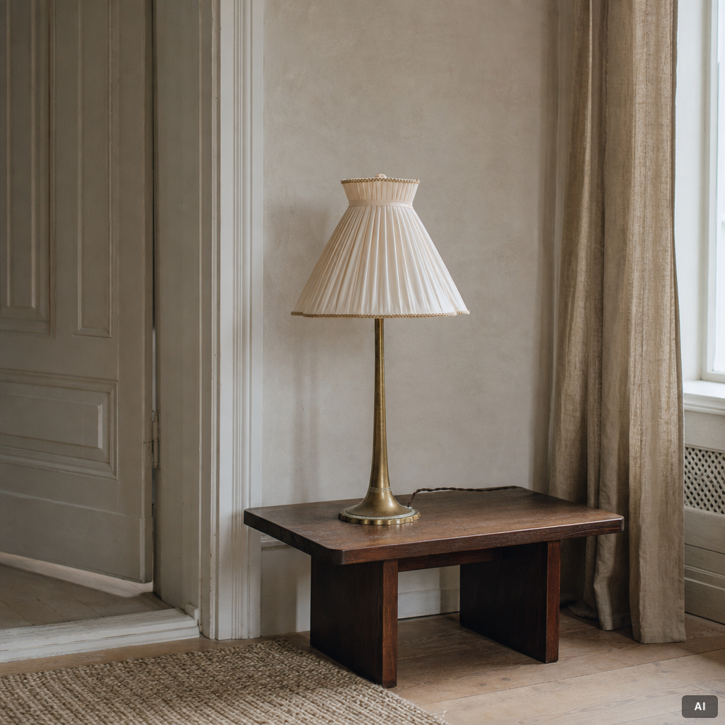 Table lamp, likely Denmark, 1930s-40s.