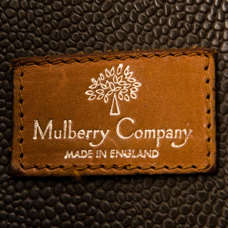 MULBERRY Vintage Scotchgrain Trout Satchel Bag.