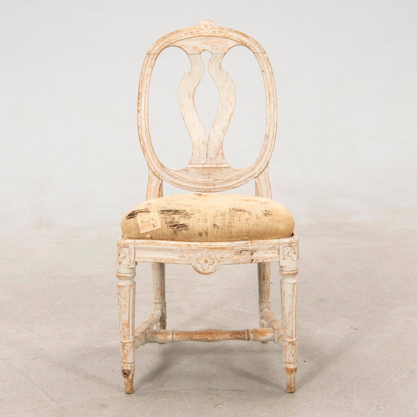 Stol gustavianskt Stockholmsarbete sent 1700-tal.