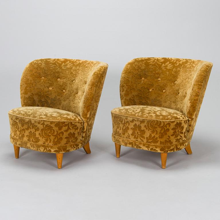 Fåtöljer, ett par, 1950-tal.