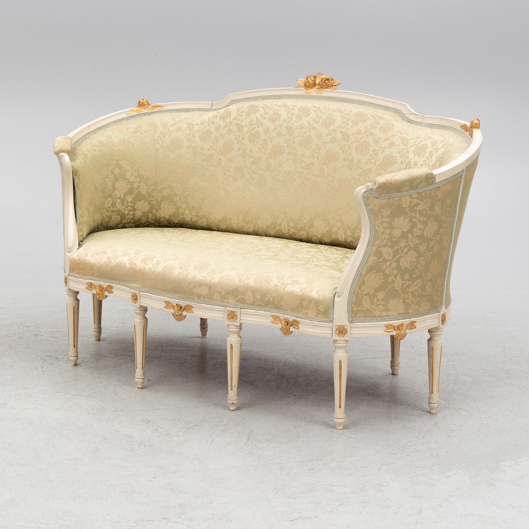 Soffa, gustaviansk stil, 18/1900-tal.