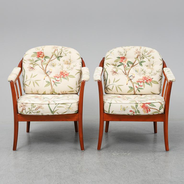 A pair of "Andorra" easy chairs from Bröderna Andersson, second half of 20th century.