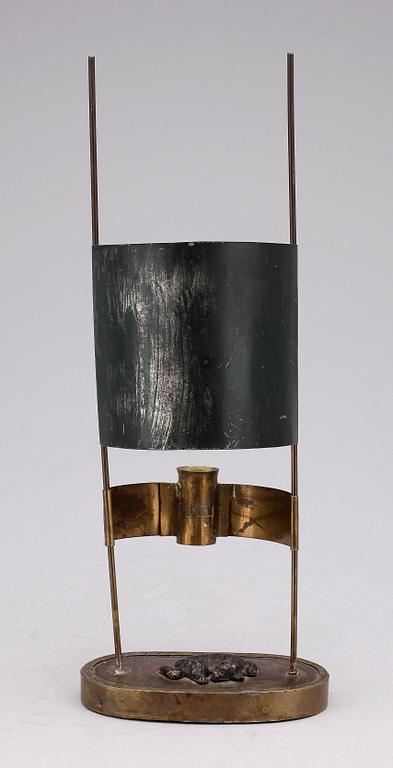 LÄSLAMPA, mässing, sengustaviansk, 1800-talets början.