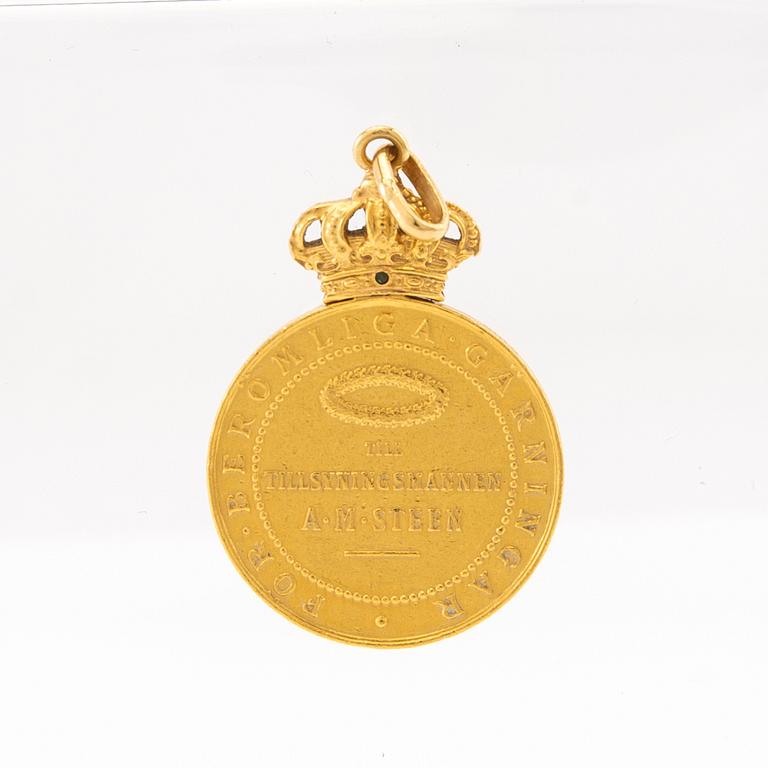 Medal, "For Meritorious Deeds", gold, Gustaf V, 1930.