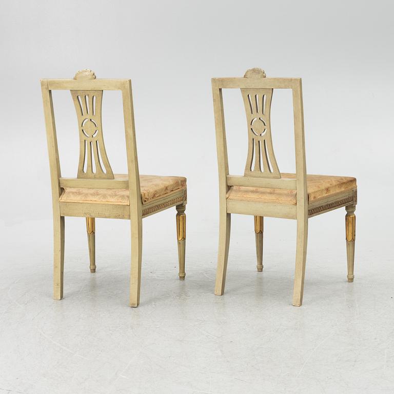 Stolar, 10 st, 1900-talets första hälft/mitt, Gustaviansk stil.