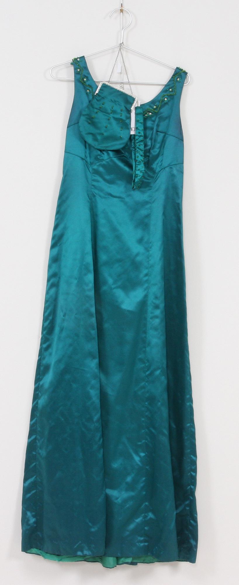 KLÄNNING, VÄSKA samt HÅRBAND, 1900-tal.