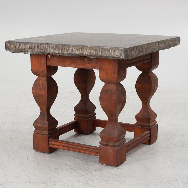 A Baroque style side table, late 20th Century with older top.