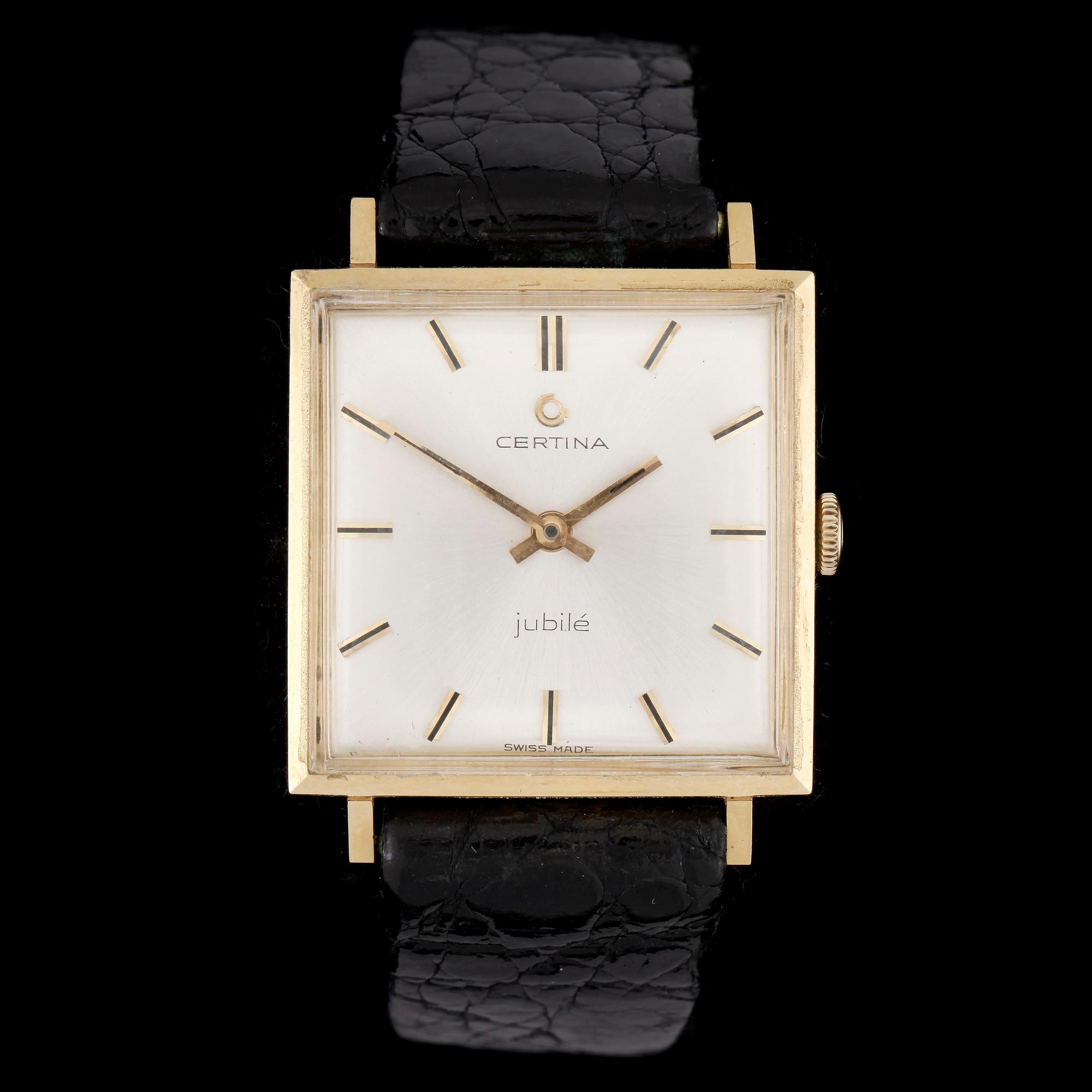 ARMBANDSUR, herr, Certina, Jubilé, manuell, 18k guld, 1960-tal.
