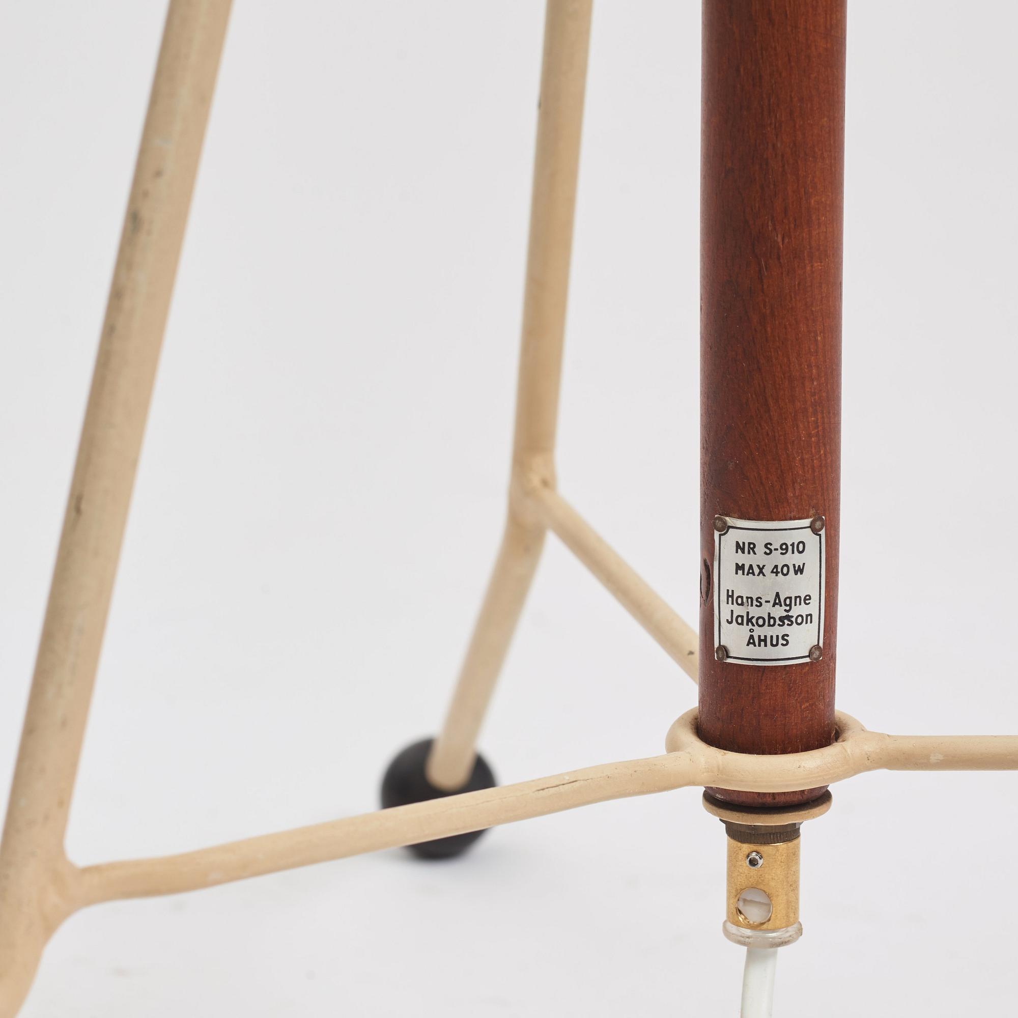 Hans-Agne Jakobsson, a rare floor lamp, model "S-910", Hans Agne Jakobsson AB, Åhus 1950s.