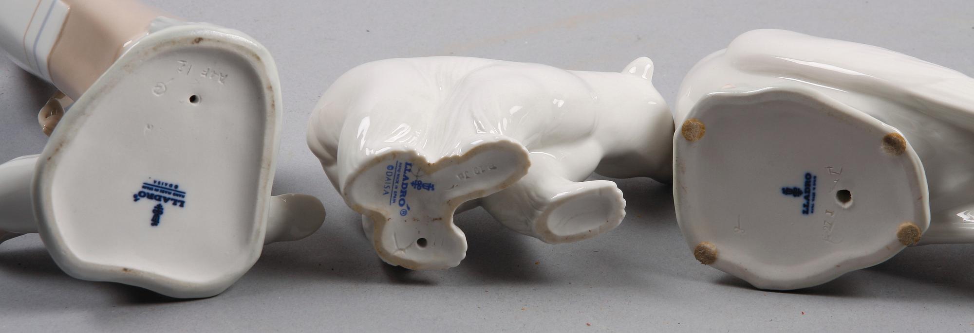 FIGURINER, 3 st, porslin, Lladro.